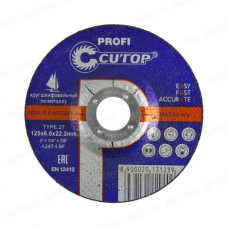 Диск шлифовальный по металлу Cutop Т27-125 х 6.0 39992т 12560 Диск шлифовальный по металлу Cutop Т27-125 х 6.0 39992т 12560