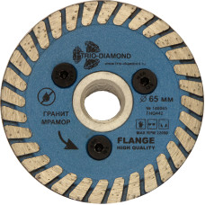 Диск алмазный отрезной Турбо с фланцем Grand hot press (65 мм; М14) TRIO-DIAMOND FHQ442 140065 Диск алмазный отрезной Турбо с фланцем Grand hot press (65 мм; М14) TRIO-DIAMOND FHQ442 140065