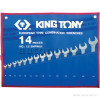 Набор комбинированных ключей, 8-24 мм, чехол из теторона, 14 предметов KING TONY 1215MRN01