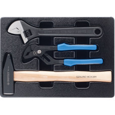 Набор переставные клещи, разводной ключ и молоток, ложемент, 3 предмета KING TONY 9-90103PP02 Набор переставные клещи, разводной ключ и молоток, ложемент, 3 предмета KING TONY 9-90103PP02