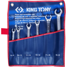Набор разрезных ключей, 8-22 мм, 6 предметов KING TONY 1306MR Набор разрезных ключей, 8-22 мм, 6 предметов KING TONY 1306MR