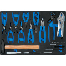 Набор съемников стопорных колец, молоток, выколотки, ложемент, 17 предметов KING TONY 9-90217GRV02 Набор съемников стопорных колец, молоток, выколотки, ложемент, 17 предметов KING TONY 9-90217GRV02