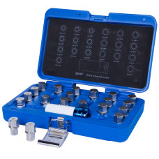 Набор насадок для монтажа/демонтажа секреток колес BMW, 21 предмет KING TONY 9BW0221 Набор насадок для монтажа/демонтажа секреток колес BMW, 21 предмет KING TONY 9BW0221