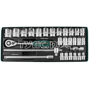 Набор торцевых головок 1/2"DR 8-34 мм Jonnesway S04H4728S