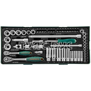Набор торцевых головок 1/4" и 3/8"DR 57 предметов (ложемент) Jonnesway S04H3157ST (S04H3157SP)