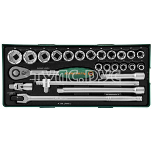 Набор торцевых головок 1/2"DR 10-32 мм 24 предмета (ложемент) Jonnesway S04H4524ST (S04H4524SP)