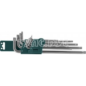 Комплект угловых ключей с центрированным штифтом EXTRA LONG TORX Jonnesway H08S110S