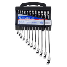 Набор комбинированных ключей, 8-22 мм, 12 предметов МАСТАК 0211-12H Набор комбинированных ключей, 8-22 мм, 12 предметов МАСТАК 0211-12H
