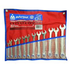 Набор комбинированных ключей, 8-22 мм, 12 предметов МАСТАК 0211-12P Набор комбинированных ключей, 8-22 мм, 12 предметов МАСТАК 0211-12P