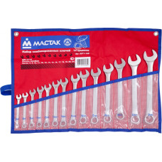Набор комбинированных ключей, 8-24 мм, 14 предметов МАСТАК 0211-14P Набор комбинированных ключей, 8-24 мм, 14 предметов МАСТАК 0211-14P