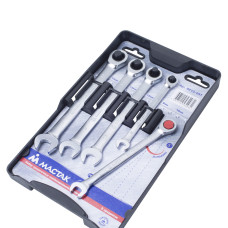 Набор комбинированных трещоточных ключей, 8-14 мм, 5 предметов МАСТАК 0213-05T Набор комбинированных трещоточных ключей, 8-14 мм, 5 предметов МАСТАК 0213-05T