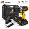 Аккумуляторная дрель 16В + набор 63 инструментов в кейсе Deko DKCD16FU-Li 1.5Ahx2 63 tools + case