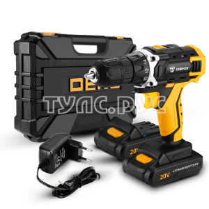 Аккумуляторная дрель 20В + набор 63 инструментов в кейсе Deko DKCD20FU-Li 1.5Ahx2 63 tools + case