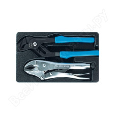 Набор переставные клещи и зажим, ложемент, 2 предмета KING TONY 9-40102GP Набор переставные клещи и зажим, ложемент, 2 предмета KING TONY 9-40102GP