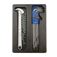 Набор шестигранников Г-образных и съемник масляных фильтров, ложемент, 10 предметов KING TONY 9-20110MR Набор шестигранников Г-образных и съемник масляных фильтров, ложемент, 10 предметов KING TONY 9-20110MR