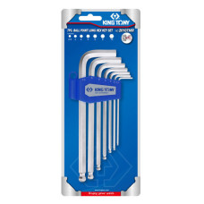 Набор Г-образных шестигранников 2,5-10 мм, с шаровым окончанием, 7 предметов KING TONY 20107MR01