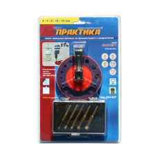 Набор коронок алмазных 5 шт 4, 6, 8, 10, 12 мм с кондуктором Набор коронок алмазных 5 шт 4, 6, 8, 10, 12 мм с кондуктором