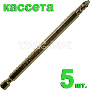 Бита отверточная PH-2 х 110мм Tin (5шт), кассета