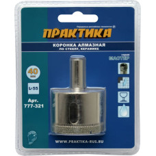 Коронка алмазная по стеклу и керамике 40 мм (1шт) блистер Коронка алмазная по стеклу и керамике 40 мм (1шт) блистер