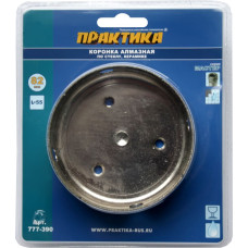 Коронка алмазная по стеклу и керамике 82 мм (1шт) блистер Коронка алмазная по стеклу и керамике 82 мм (1шт) блистер