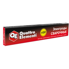 Электроды сварочные рутиловые QUATTRO ELEMENTI, 2,0 мм, масса 0.9 кг 770-414 Электроды сварочные рутиловые QUATTRO ELEMENTI, 2,0 мм, масса 0.9 кг 770-414