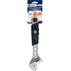 Ключ разводной 250 мм, двухкомпонентная рукоятка CR-V Ключ разводной 250 мм, двухкомпонентная рукоятка CR-V