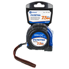 Рулетка 7,5 м x 25 мм обрезиненный корпус
