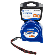 Рулетка 7,5 м x 25 мм, корпус из ABS пластика