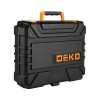 Сетевая ударная дрель DEKO DKID600W в пластиковом кейсе + набор инструментов 92 предмета 063-4157