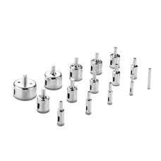 Набор алмазных коронок по стеклу и керамике DEKO DHS01, 15pcs (Diamond Bit Glass) 6-50мм 065-0541 Набор алмазных коронок по стеклу и керамике DEKO DHS01, 15pcs (Diamond Bit Glass) 6-50мм 065-0541