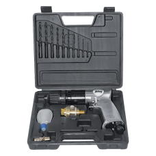 Пневмодрель DRS1800 (142л/мин 6.3бар 1800об/мин 1.8кг) реверс + набор кейс Пневмодрель DRS1800 (142л/мин 6.3бар 1800об/мин 1.8кг) реверс + набор кейс