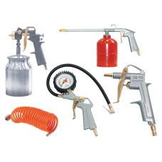 Набор пневмоинструмента 5 предметов (к/р с нижним бачком). Набор пневмоинструмента 5 предметов (к/р с нижним бачком).