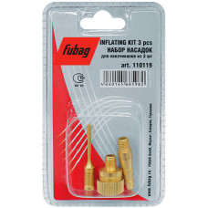 Набор насадок для накачивания (3 предмета, блистер) FUBAG 110119 Набор насадок для накачивания (3 предмета, блистер) FUBAG 110119