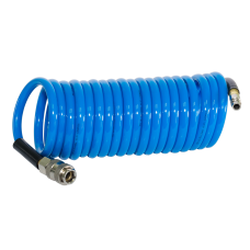 Шланг спиральный с фитингами рапид полиуретан 15бар 8x12мм 5м. Шланг спиральный с фитингами рапид полиуретан 15бар 8x12мм 5м.