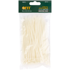 Хомуты нейлоновые, белые 100 шт. 120мм FIT 60412 Хомуты нейлоновые, белые 100 шт. 120мм FIT 60412