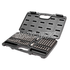 Набор бит TORX, HEX, SPLINE с адаптерами 3/8" & 1/2" (в кейсе) 40 предметов JTC /1/10 JTC-3965