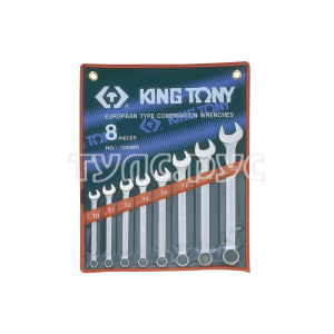 Набор комбинированных ключей, 10-22 мм, 8 предметов KING TONY 1208MR
