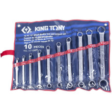 Набор накидных ключей, 6-32 мм, 10 предметов KING TONY 1710MR Набор накидных ключей, 6-32 мм, 10 предметов KING TONY 1710MR