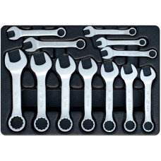 Набор укороченных комбинированных ключей, ложемент, 12 предметов KING TONY 9-1282MR Набор укороченных комбинированных ключей, ложемент, 12 предметов KING TONY 9-1282MR