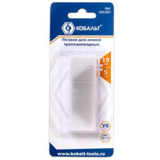 Лезвия сменные КОБАЛЬТ для ножей 19 мм, трапециевидные, сталь У8 (5 шт.) 242-021 Лезвия сменные КОБАЛЬТ для ножей 19 мм, трапециевидные, сталь У8 (5 шт.) 242-021
