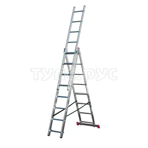 Трехсекционная алюминиевая лестница 3х8 Krause Corda 010384