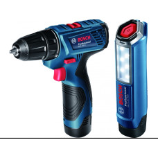 Набор: шуруповерт Bosch GSR 120-LI и фонарь GLI 12V-300 LI Набор: шуруповерт Bosch GSR 120-LI и фонарь GLI 12V-300 LI