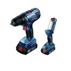 Набор: шуруповерт Bosch GSR 180-LI и фонарь GLI 18V-300 LI Набор: шуруповерт Bosch GSR 180-LI и фонарь GLI 18V-300 LI