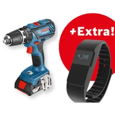 Аккумуляторная дрель-шуруповерт Bosch GSB 18-2-LI Plus + фитнес-браслет