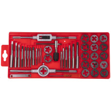 Набор метчиков и плашек в пластиковом боксе ЗУБР 40 предм., сталь 9ХС 2810-H40_z01