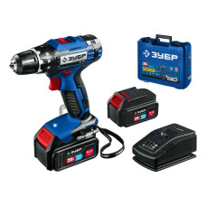 Дрель-шуруповерт, кейс, Профессионал ЗУБР Т7, 20 В, 50 Н·м, 2 АКБ (4 А·ч) DL-201-42 Дрель-шуруповерт, кейс, Профессионал ЗУБР Т7, 20 В, 50 Н·м, 2 АКБ (4 А·ч) DL-201-42