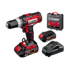 Дрель-шуруповерт, кейс ЗУБР С1, 14.4 В, 35 Н·м, 2 АКБ (2 А·ч) ДШЛ-145-22 Дрель-шуруповерт, кейс ЗУБР С1, 14.4 В, 35 Н·м, 2 АКБ (2 А·ч) ДШЛ-145-22