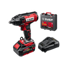 Гайковверт ударный, кейс ЗУБР С1-18, 18 В, 250 Н·м, 1 АКБ (4 А·ч) ГУЛ-255-41