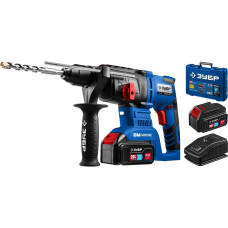 Бесщеточный перфоратор, кейс, Профессионал ЗУБР Т7, 20 В, 26 мм, 2 АКБ (4 А·ч) PB-260-42 Бесщеточный перфоратор, кейс, Профессионал ЗУБР Т7, 20 В, 26 мм, 2 АКБ (4 А·ч) PB-260-42