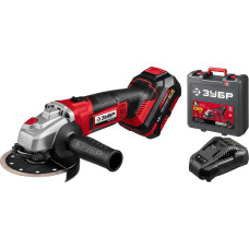 Угловая шлифовальная машина Компакт, кейс ЗУБР С1-18, 18 В, 125 мм, 1 АКБ (4 А·ч) УШМ-18-125-41
